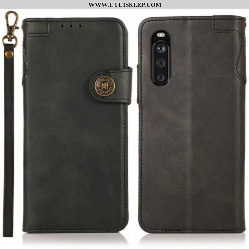 Etui Folio do Sony Xperia 5 III Guzik Magnetyczny Khazneh